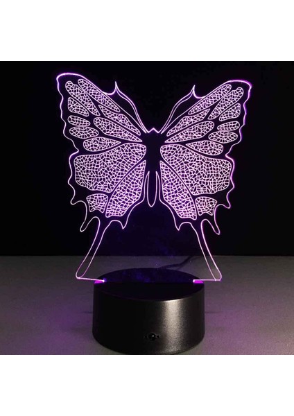 Çocuklar Için 3D Gece Lambası, 3D Kelebek Şekli Illüzyon Gece Lambası, Zamanlama Uzaktan Kumandalı Dekor Lambası Yeni Yıl Tatili Çocuklar Için Noel Doğum Günü Hediyeleri Çocuk Genç (Yurt Dışından)