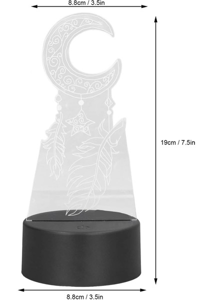 Düğün Oturma Odası Için 3D Dokunmatik Anahtar LED Gece Lambası (Yurt Dışından)