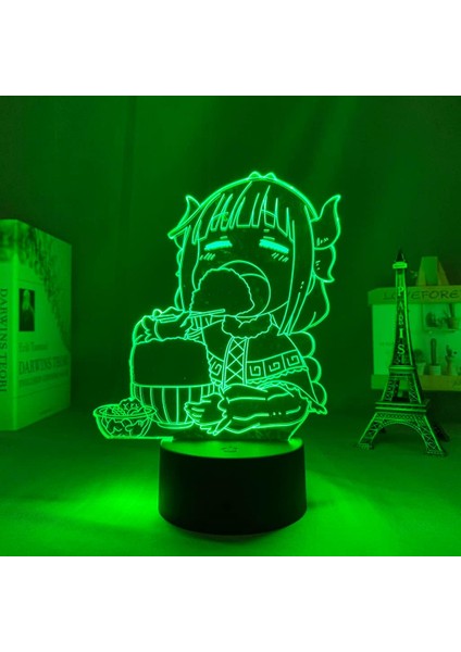 Bayan Kobayashi'nin Ejderha Hizmetçisi Hayranları Için 3D Gece Lambası 16 Renk Dekor Illusion Uzaktan Kumandalı LED Lamba, Manga Bayan Kobayashi'nin Ejderha Hizmetçisi Figürü Hediy (Yurt Dışından) fiyatları