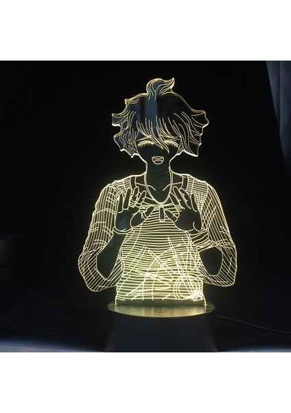 Dangarrcnpa Anime 3D Gece Lambası Boy Için 16 Renkler Kız Odası Dekor Illusion LED Lamba USB Manga Nagito Komaeda Şekil Uygun Çocuklar Fanlar Noel Hediyeleri (Yurt Dışından)