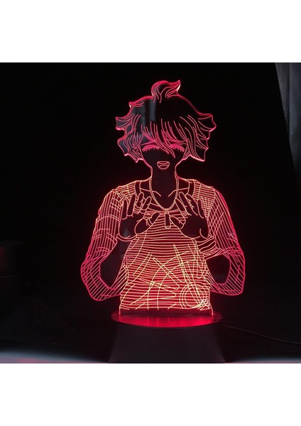 Dangarrcnpa Anime 3D Gece Lambası Boy Için 16 Renkler Kız Odası Dekor Illusion LED Lamba USB Manga Nagito Komaeda Şekil Uygun Çocuklar Fanlar Noel Hediyeleri (Yurt Dışından) fırsatları