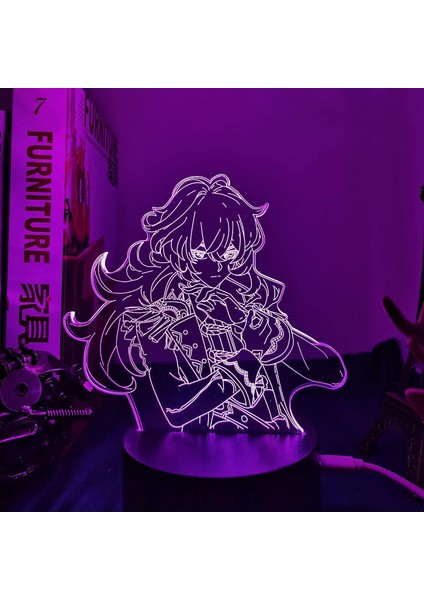 3D LED Gece Işığı Lambası Genshin Impact Diluc Akrilik LED Lamba Oyunu (Yurt Dışından) indirimleri