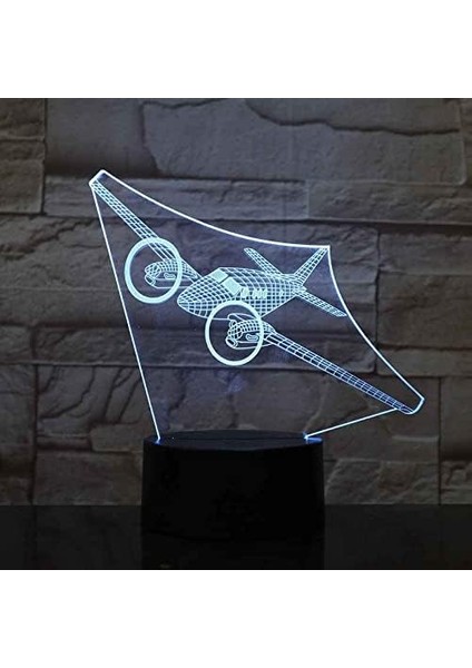 Çocuklar Gece Lambası, 3D Lamba Uzaktan Kumanda ile 16 Renk Değişimi, Kızlar Için Hediyeler Uçak Oyuncak, Noel Doğum Günü Dekorasyonu (Yurt Dışından)