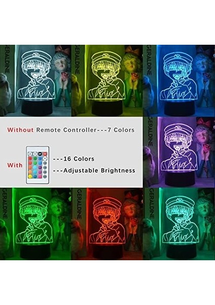 Hayranları Için Anime Tuvalet Bağlı 3D Gece Lambası 16 Renkler Dekor Illusion Uzaktan Kumandalı LED Lamba, Manga Tuvalet Bağlı Şekil Noel Hediyesi Oyuncaklar Çocuklar/erkekler (Yurt Dışından)