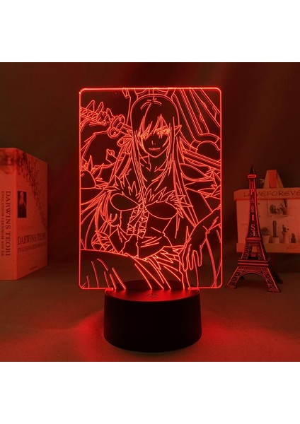 Manga LED Işık Bakemonogatari Shinobu Oshino Yatak Odası Dekoru Için Gece Lambası Hediye Akrilik Anime 3D Lamba Bakemonogatari Odası Dekor (Yurt Dışından)