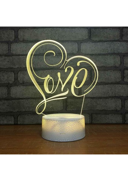 Çocuklar Için 3D Gece Lambası, 3D Kalp Şekli Illüzyon Gece Lambası, Zamanlamalı Uzaktan Kumandalı Dekor Lamba Yeni Yıl Tatili Çocuklar Için Noel Doğum Günü Hediyeleri Çocuk Genç (Yurt Dışından)