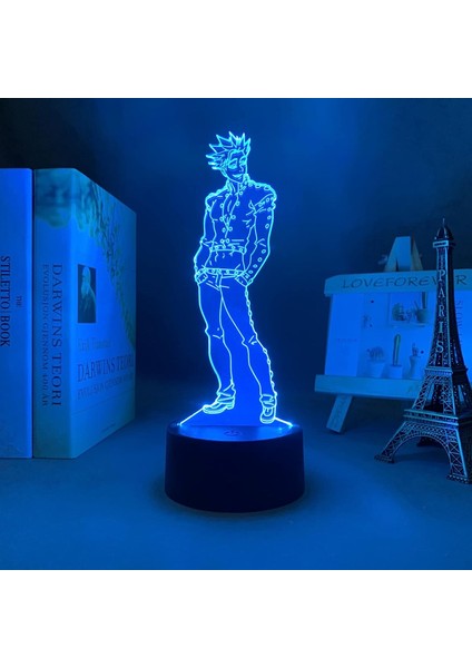 Anime 3D Işık Yedi Ölümcül Günah Yasağı Yatak Odası Dekorasyonu Için LED Gece Lambası Doğum Günü Hediyesi Odası Dekor Masa Lambası Manga Ban (Yurt Dışından)