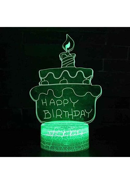 Çocuklar Için 3D Gece Lambası, 3D Doğum Günü Mumları Illüzyon Gece Lambası, Zamanlama Uzaktan Kumandalı Dekor Lambası Yeni Yıl Tatili Çocuklar Için Noel Doğum Günü Hediyeleri Çocuk (Yurt Dışından)