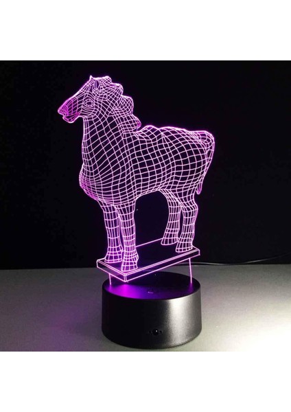 Çocuklar Için 3D Gece Işığı, 3D Çizgi Film Pony Illusion Gece Lambası, Zamanlama Uzaktan Kumandalı Dekor Lambası Yeni Yıl Tatili Çocuklar Için Noel Doğum Günü Hediyeleri Çocuk Genç (Yurt Dışından) fırsatları