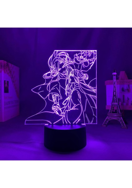 Anime LED Işık Tian Guan Ci Fu Yatak Odası Dekor Için Gece Lambası Doğum Günü Hediyesi Bl Manga Odası 3D Lamba Cennet Resmi Blessin (Yurt Dışından) indirimleri