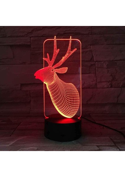 Çocuklar Için 3D Gece Lambası, 3D Çizgi Film Fawn Avatar Illusion Gece Lambası, Zamanlama Uzaktan Kumandalı Dekor Lambası Yeni Yıl Tatili Çocuklar Için Noel Doğum Günü Hediyeleri Ç (Yurt Dışından) fırsatları