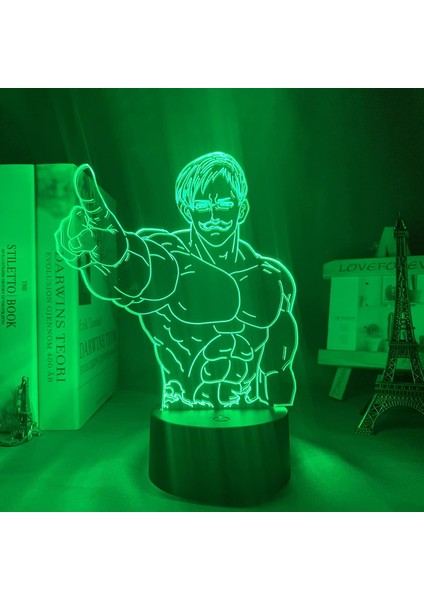 Yedi Ölümcül Günah Escanor LED Gece Lambası Için Yatak Odası Dekoru Hediye Nightlight Anime 3D Lamba Yedi Ölümcül Günah Escanor (Yurt Dışından) indirimleri
