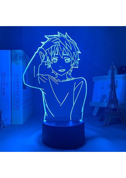 Erkek Için Trinity Seven Anime 3D Gece Lambası 16 Renkler Kız Odası Dekor Illusion LED Lamba USB Manga Sherlock Lieselotte Şekil Uygun Çocuklar Hayranlar Yılbaşı Hediyeleri (Yurt Dışından)