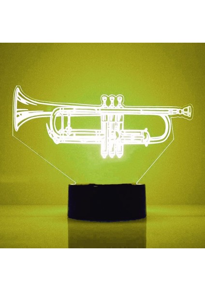 3D Saksafon Gitar Gece Işığı Müzik Lambası Illusion 7 Renk Değiştirme Dokunmatik Anahtar Masa Masası Dekorasyon Lambaları Hediye Akrilik Düz Abs Taban USB Kablosu Oyuncak (Yurt Dışından) modelleri