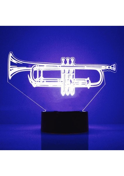 3D Saksafon Gitar Gece Işığı Müzik Lambası Illusion 7 Renk Değiştirme Dokunmatik Anahtar Masa Masası Dekorasyon Lambaları Hediye Akrilik Düz Abs Taban USB Kablosu Oyuncak (Yurt Dışından) fırsatları