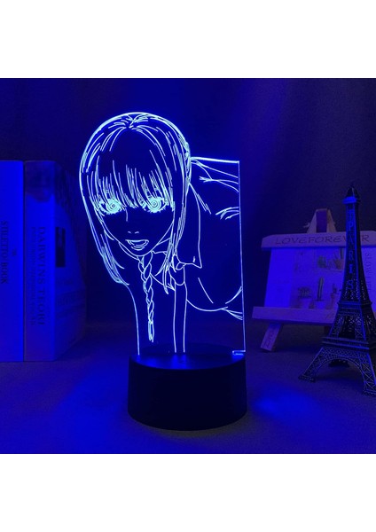 3D LED Gece Lambası Anime Testere Adam Makima Için Yatak Odası Dekoru Çocuklar Için Doğum Günü Hediyesi Manga Testere Adam LED Lamba Başucu (Yurt Dışından) modelleri