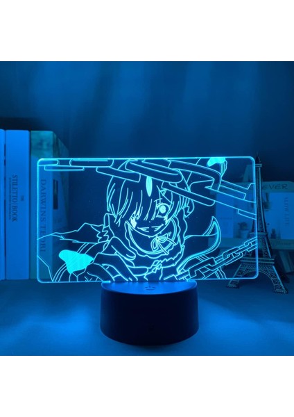 Yeniden Sıfır Anime 3D Boy Için Gece Lambası 16 Renkler Kız Odası Dekor Illusion LED Lamba USB Manga Anmit Şekil Uygun Çocuklar Fanlar Noel Hediyeleri (Yurt Dışından)