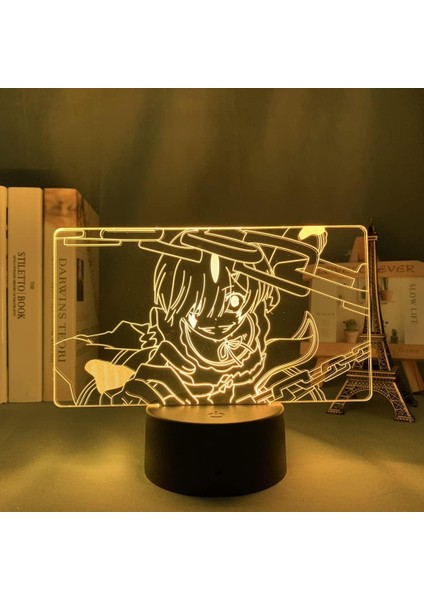 Yeniden Sıfır Anime 3D Boy Için Gece Lambası 16 Renkler Kız Odası Dekor Illusion LED Lamba USB Manga Anmit Şekil Uygun Çocuklar Fanlar Noel Hediyeleri (Yurt Dışından) fırsatları