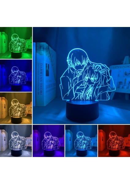 Anime 3D LED Illusion Lambası 7/16 Renkli Uzaktan Dokunmatik Anahtar Manga Toradora Taiga Aisaka Şekil Gece Lambası Yatak Odası Dekor Başucu Lambası Tatil Noel Hediyesi (Yurt Dışından) fırsatları