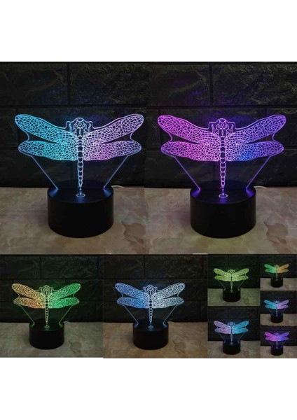 Lamba 3D LED Çiçek Hayvanlar Gece Lambası, Komidin 16 Renk Değiştirme Atmosfer Lambası Çocuklar Için USB Kablosu ile Yatak Odası Dekorasyonu Noel Doğum Günü Hediyesi (Yurt Dışından)