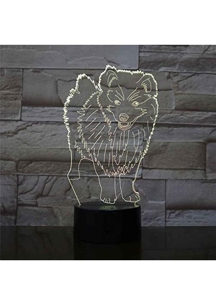 LED Gece Işıkları 3D Illusion Soyut Hayvan Köpek Başucu Masa Lambası 16 Renk Değiştirme Uyku Aydınlatması Yetişkin Erkek Çocuk Oyuncakları Için Akıllı Dokunmatik Düğme ile Yaratıcı (Yurt Dışından) fırsatları