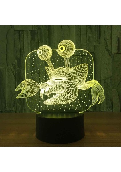 Gece Işığı 3D Illüzyon Lambası Karikatür Yengeç Masa Işıkları Kısılabilir 16 Renk Değiştirme Akıllı Dokunuş, Kız Erkek Çocuk Doğum Günü Yeni Yıl Festivali Hediyeleri Için Ev Yatak (Yurt Dışından) fırsatları