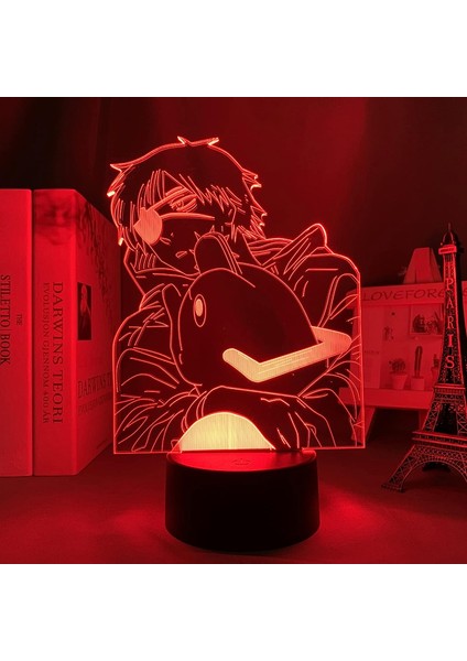 Anime Testere Adam LED Işık Yatak Odası Için Dekoratif Gece Lambası Çocuk Doğum Günü Hediyesi Manga Testere Adam 3D Lamba Başucu (Yurt Dışından)