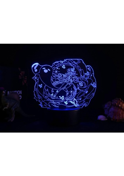Oyun Genshin Impact Figure 3D LED Gece Işığı Lambası Akrilik LED Lamba (Yurt Dışından)