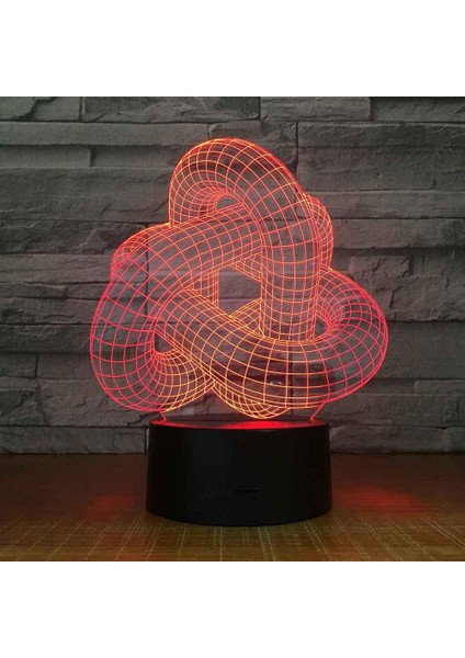 Çocuklar Için 3D Gece Lambası, 3D Soyut Düğümlü Illüzyon Gece Lambası, Zamanlamalı Uzaktan Kumandalı Dekor Lambası Yeni Yıl Tatili Çocuklar Için Noel Doğum Günü Hediyeleri Çocuk Ge (Yurt Dışından) fırsatları