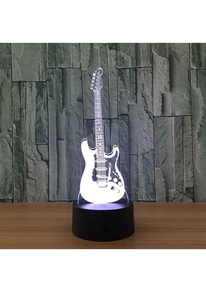Çocuklar Için 3D Gece Lambası, 3D Elektro Gitar Illusion Gece Lambası, Zamanlama Uzaktan Kumandalı Dekor Lambası Yeni Yıl Tatili Çocuklar Için Noel Doğum Günü Hediyeleri Çocuk Genç (Yurt Dışından) fırsatları