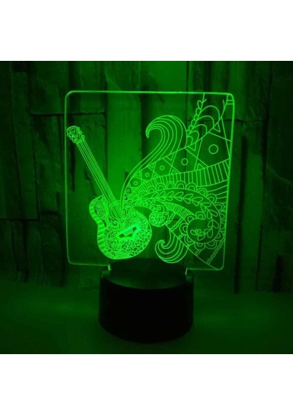 Çocuklar Için 3D Gece Lambası, 3D Yaratıcı Elektro Gitar Illüzyon Gece Lambası, Zamanlama Uzaktan Kumandalı Dekor Lambası Yeni Yıl Tatili Çocuklar Için Noel Doğum Günü Hediyeleri Ç (Yurt Dışından) fırsatları