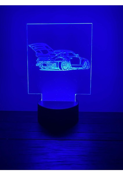 3D Gece LED Işık Lamba Altlığı - Akrilik Rwb Spor Araba Işık Göstergesi, 12 Renk Seçeneği, Uzaktan Kumandalı, USB Konnektörlü, Enerji Tasarruflu. Masa Lambası, Çocuklar ve Yetişkin (Yurt Dışından) fiyatları