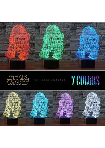 3 Desen 16 Renk 3D Star Wars Gece Lambası Star Wars 3D Lamba Star Wars Hayranları Için Doğum Günü Hediyeleri (Yurt Dışından)