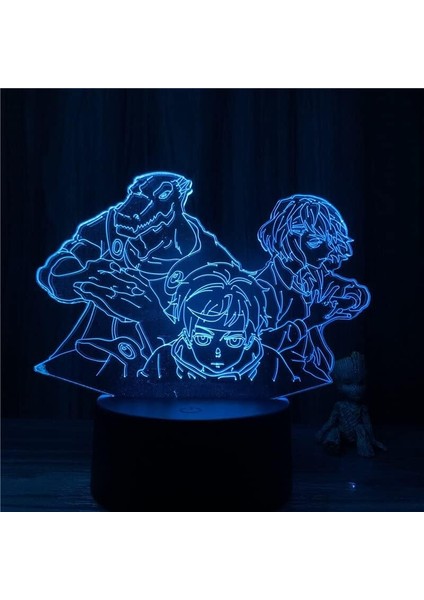 Anime Bungo Sokak Köpekleri Şekil 3D Gece Lambası Çocuklar Hayranları, Uzaktan Kumanda ile Değişen 16 Renk, Çocuk Odası Dekoru, Dazai Osamu Şekil Manga Illusion LED Oyuncak Lamba K (Yurt Dışından)