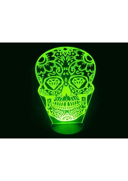 3D Kafatası Gece Lambası Dekor Masa Danışma Optik Illusion Lambalar 7 Renk Değiştirme Işıkları LED Masa Lambası Noel Ev Aşk Doğum Günü Çocuk Çocuk Dekor Oyuncak Hediye (Yurt Dışından) modelleri