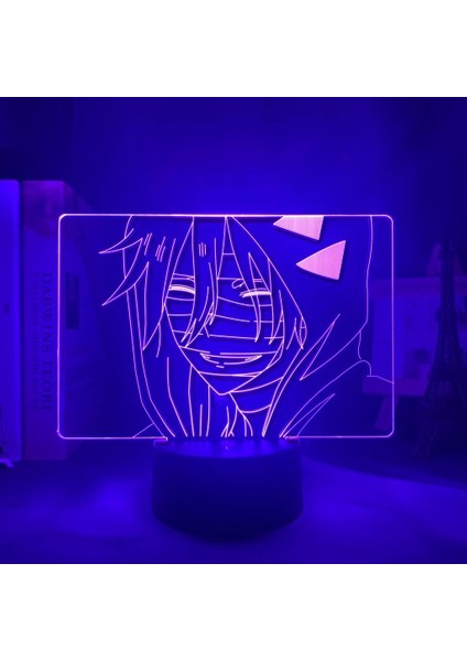 Angels Of Death Anime 3D Boy Için Gece Işığı 16 Renk Kız Odası Dekor Illusion LED Lamba USB Manga Ölüm Melekleri Şekil Uygun Çocuklar Hayranlar Yılbaşı Hediyeleri (Yurt Dışından)