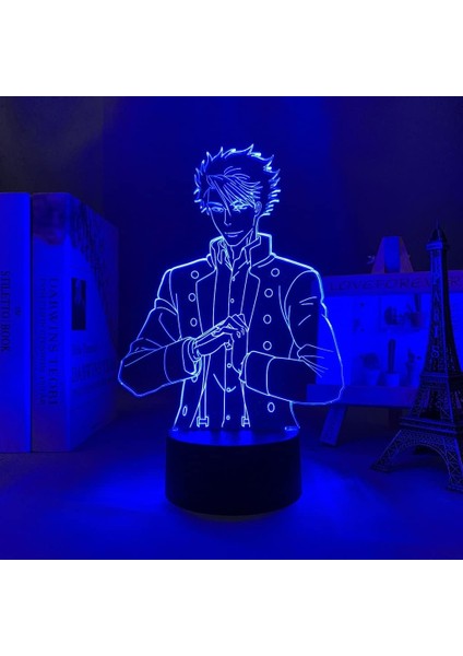 Moriarty The Patriot Anime 3D Gece Lambası Boy Için 16 Renk Kız Odası Dekor Illusion LED Lamba USB Manga William James Şekil Uygun Çocuklar Hayranlar Yılbaşı Hediyeleri (Yurt Dışından)