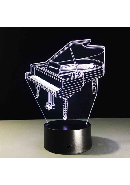 3D Illusion Masa Lambası Gece Lambası Piyano Şekillendirici LED Gece Lambası Başucu Lambası 16 Renk Değişimi, Akıllı Dokunmatik Düğme ve Uzaktan Kumanda, Kızlar Çocuklar Çocuklar E (Yurt Dışından) fırsatları