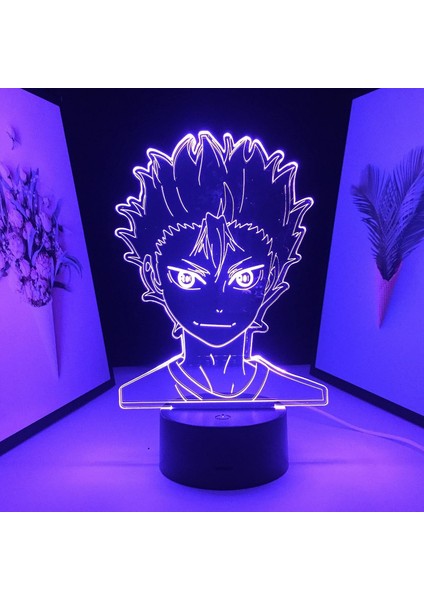 Anime Haikyuu 3D Lamba Hinata Shoyo Şekil Çocuklar Için Yatak Odası Dekoru Gece Lambası Rgb LED Renkli Masa Gece Lambası Çocuk Manga Hediye (Yurt Dışından) modelleri