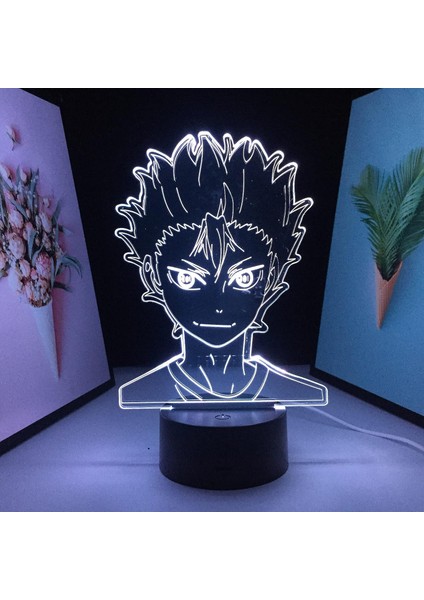 Anime Haikyuu 3D Lamba Hinata Shoyo Şekil Çocuklar Için Yatak Odası Dekoru Gece Lambası Rgb LED Renkli Masa Gece Lambası Çocuk Manga Hediye (Yurt Dışından) fırsatları