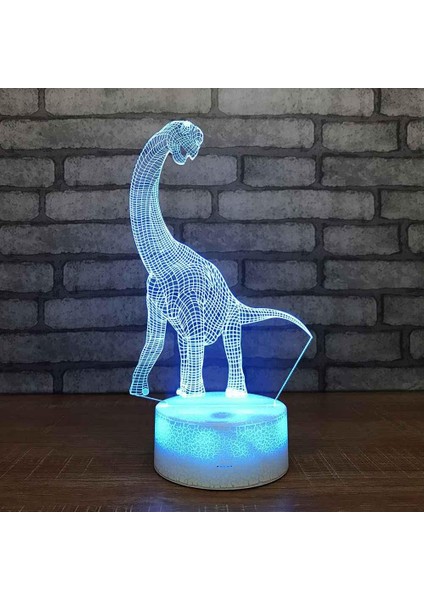 Çocuklar Için Dinozor Resimleri Lambası 3D Gece Lambası, 16 Renk Değişimi ve Uzaktan Kumandalı 3D Illüzyon Lambası, Erkekler ve Kızlar Için Doğum Günü Hediyesi (Yurt Dışından)