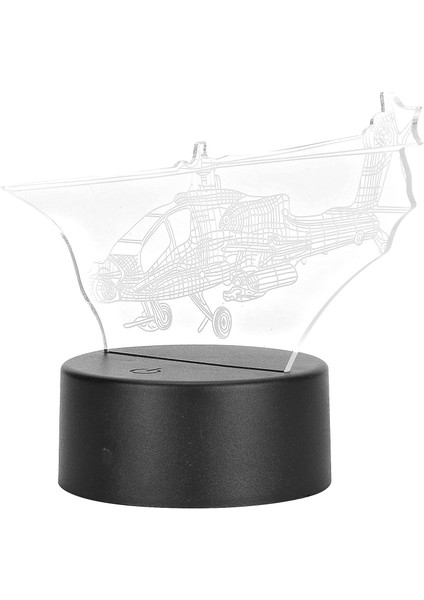 Masa Dekorasyon Hediye LED Sanat Işık Dekorasyon Için Dokunmatik Anahtarı ile Gece Lambası 3D Helikopter Akrilik Lamba (Yurt Dışından)