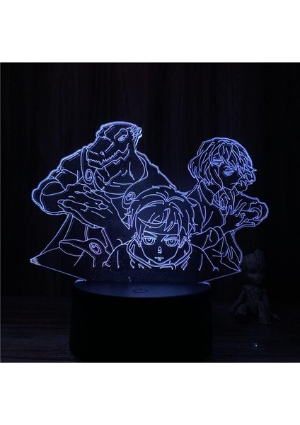 Hayranları Için Anime Bungo Sokak Köpekleri 3D Gece Lambası 16 Renkler Dekor Illusion Uzaktan Kumandalı LED Lamba, Manga Dazai Osamu Noel Hediyesi Oyuncaklar Çocuklar/erkekler (Yurt Dışından)