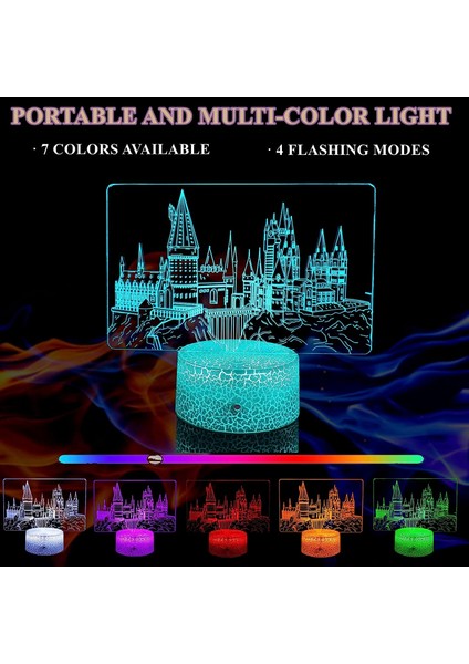 3D Gece Lambası, Hogwarts Kalesi Lambası (3 Model), Uzaktan Kumandalı 7 Renk Değişimi Dekor Lambası, Dim, Zamanlayıcı, Sihirli Erkek Çocuklara Kızlar Için Hediyeler Noel Doğum Günü (Yurt Dışından) fiyatları