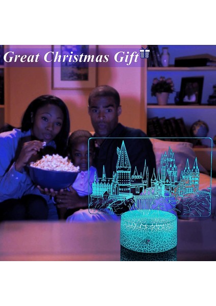 3D Gece Lambası, Hogwarts Kalesi Lambası (3 Model), Uzaktan Kumandalı 7 Renk Değişimi Dekor Lambası, Dim, Zamanlayıcı, Sihirli Erkek Çocuklara Kızlar Için Hediyeler Noel Doğum Günü (Yurt Dışından) fırsatları
