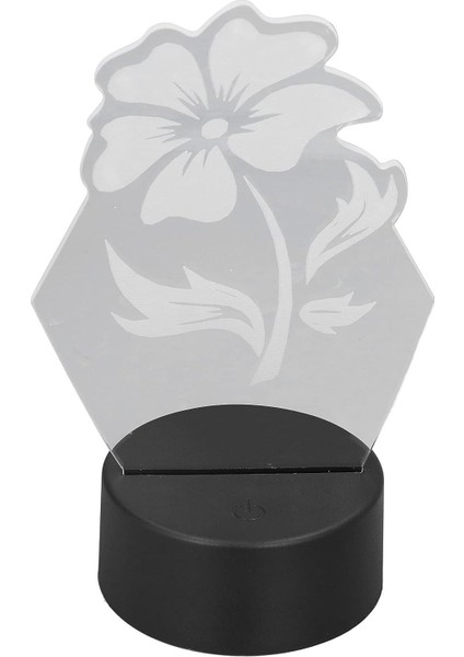Gece Işığı Lambası, USB Şarj Akülü Benzersiz Tasarım 3D Gece Lambası Başucu Için Yatak Odası Için 7 Renk (Yurt Dışından)
