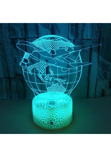 3D Düzlem Gece Işığı Dekoru Masa Danışma Optik Illüzyon Lambaları 7 Renk Değiştiren Işıklar LED Masa Lambası Noel Ev Aşk Doğum Günü Çocuk Çocuk Dekoru Oyuncak Hediye (Yurt Dışından) modelleri