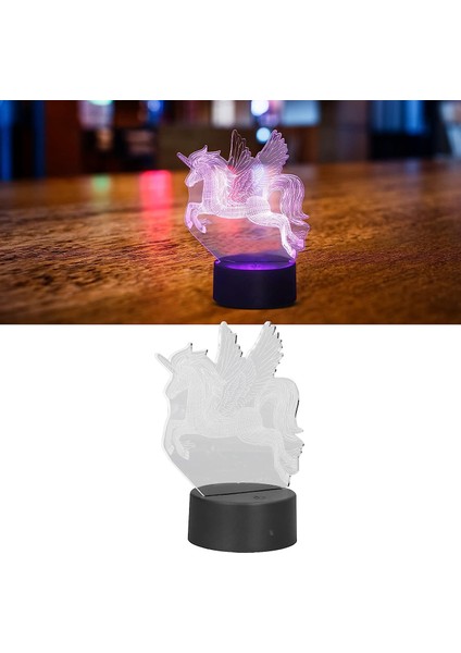 3D Gece Lambası, 7 Renkli USB Dokunmatik Anahtar, Festival Yatak Odası Için 3D Lamba (Yurt Dışından) modelleri