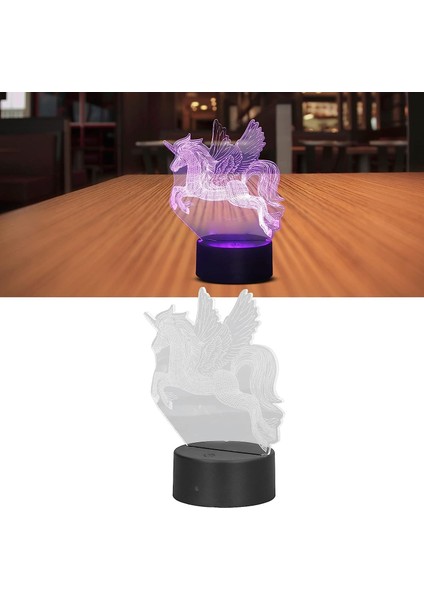 3D Gece Lambası, 7 Renkli USB Dokunmatik Anahtar, Festival Yatak Odası Için 3D Lamba (Yurt Dışından) fırsatları
