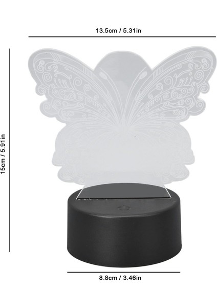 3D Hayvan Şekliled Gece Lambası, 7 Renk Yatak Odası Lambası, Dokunmatik Anahtar Optik Lamba, Çocuk Odası Için USB Güç Kaynağı Masa Dekorasyon Işığı (3.5x5.9 Inç) (Yurt Dışından) fiyatları